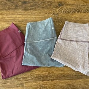 Lululemon Wonder Under Tights 3 pack